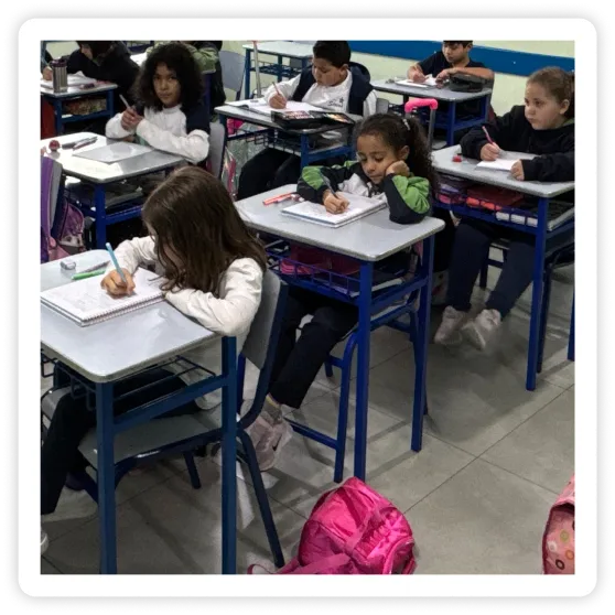 Estudantes na sala de aula